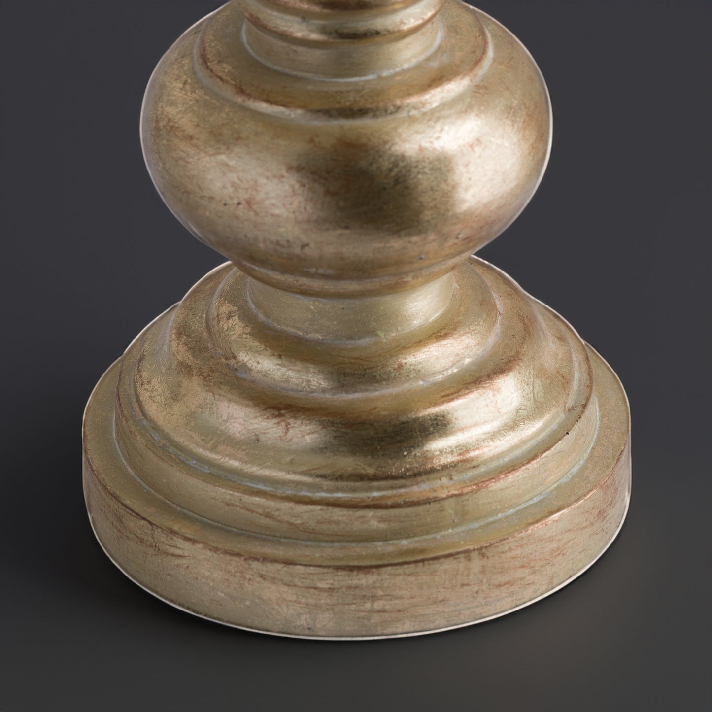 Antique Brass Effect Squat Candle Holder