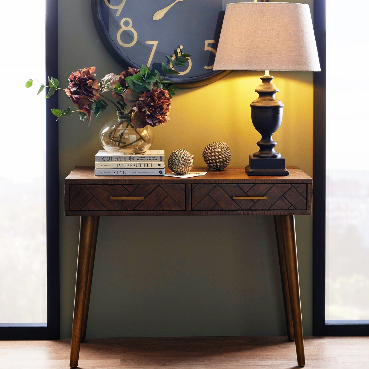 Havana Gold 2 Drawer Console Table